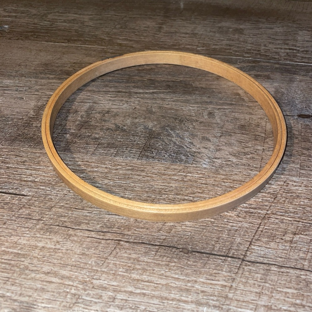 Vtg GIBBS Spring Tension HOLDTITE Wood Embroidery Hoop 7” USA